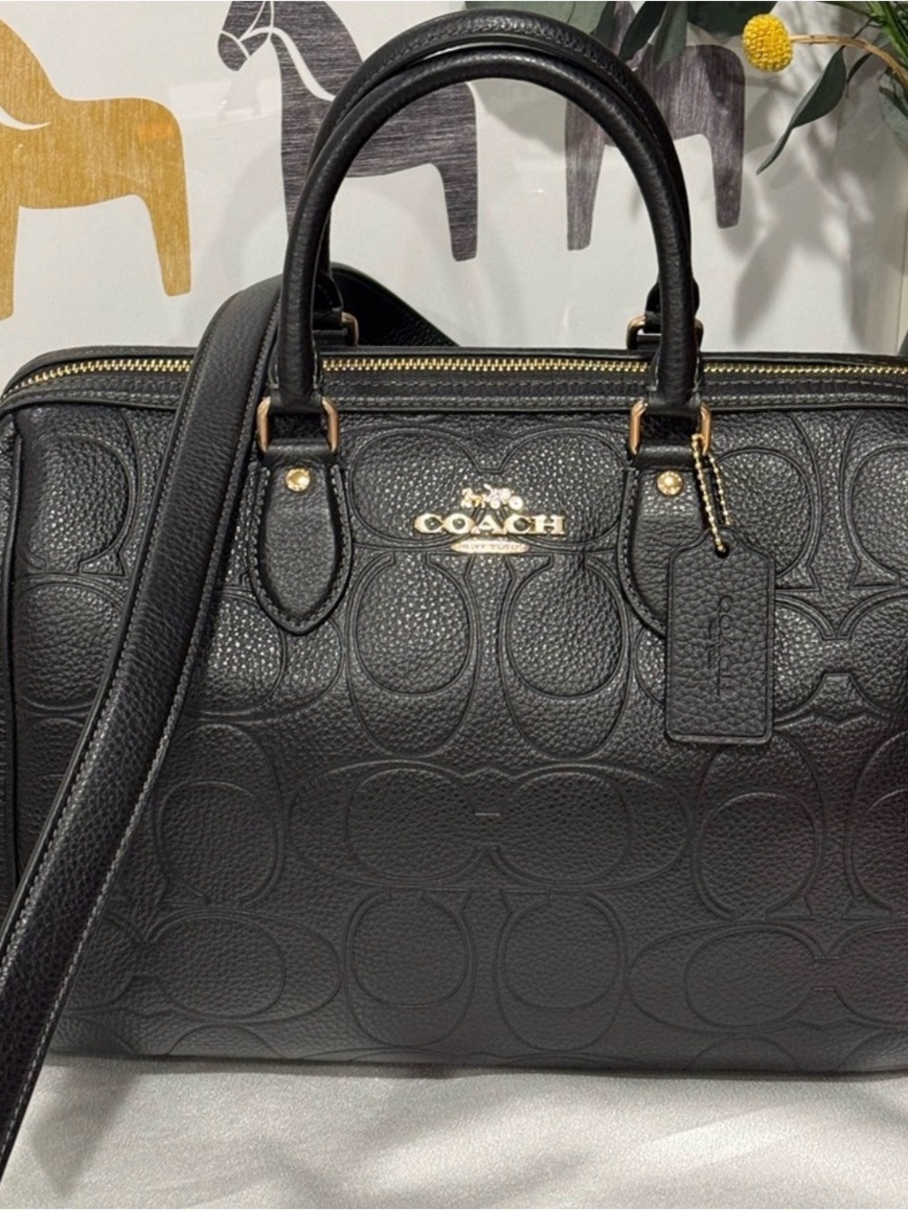 Coach(Large) Rowan Embossed Leather with Gold Hardware - Picture 5 of 6